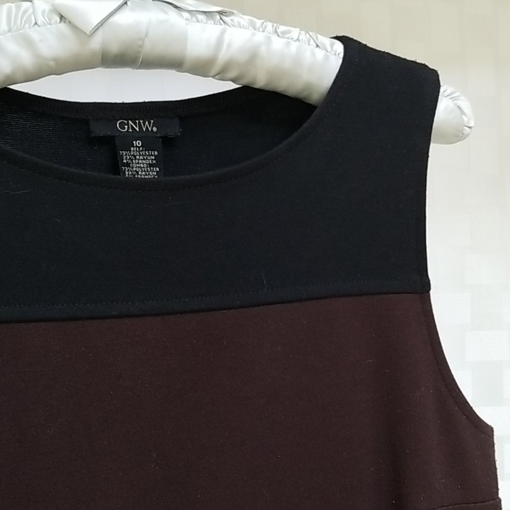 👗GNW SLEEVELESS BROWN & BLACK DRESS